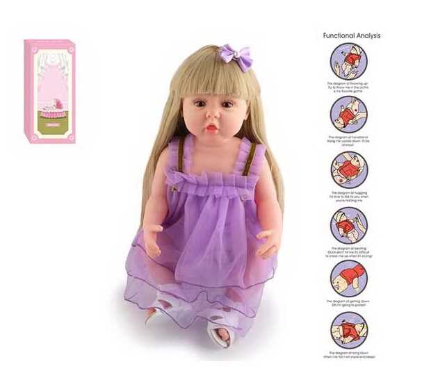 Лялька AFD 8866-11 S (12) висота: 52 см, функціональна, гумова, звуки, прошите волосся, аксесуари, в коробці