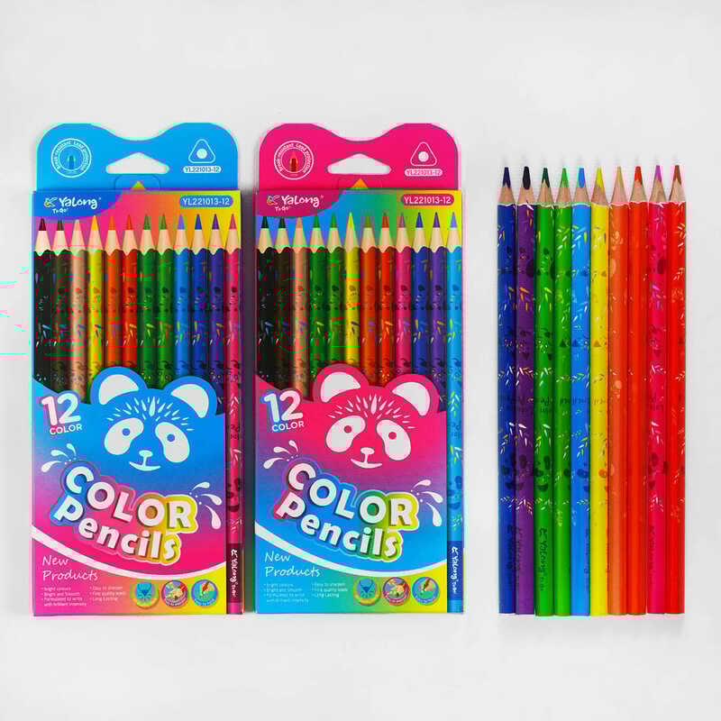 Олівці C 61983 (240) 2 види, 12 шт в упаковці, 12 кольорів, в коробці