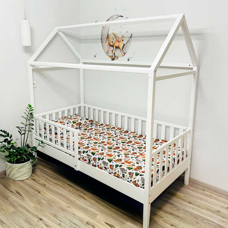 гр Ліжко підліткове "Хатинка" без шухляди 1600*800 (білий)