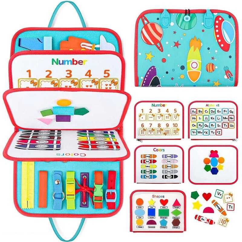 Логічна папка 432-2 (50) фетр, цифри, англійський алфавіт, геометричні фігури, застібки, ремінці, липучки, пряжки, у пакеті