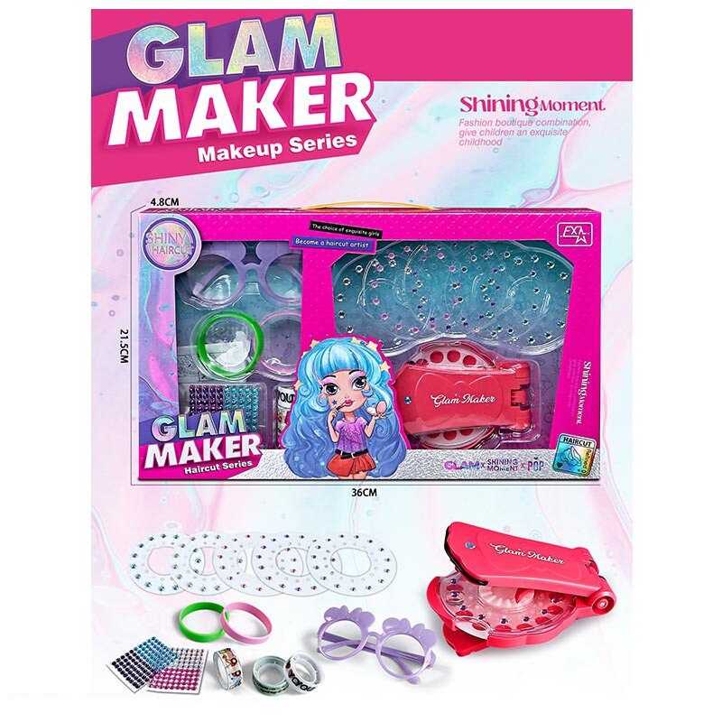 Набір прикрас FX 680-4 (72/2) окуляри, інструмент для створення зачісок, наліпки на нігті, декоративний скотч, гумові браслети, в коробці