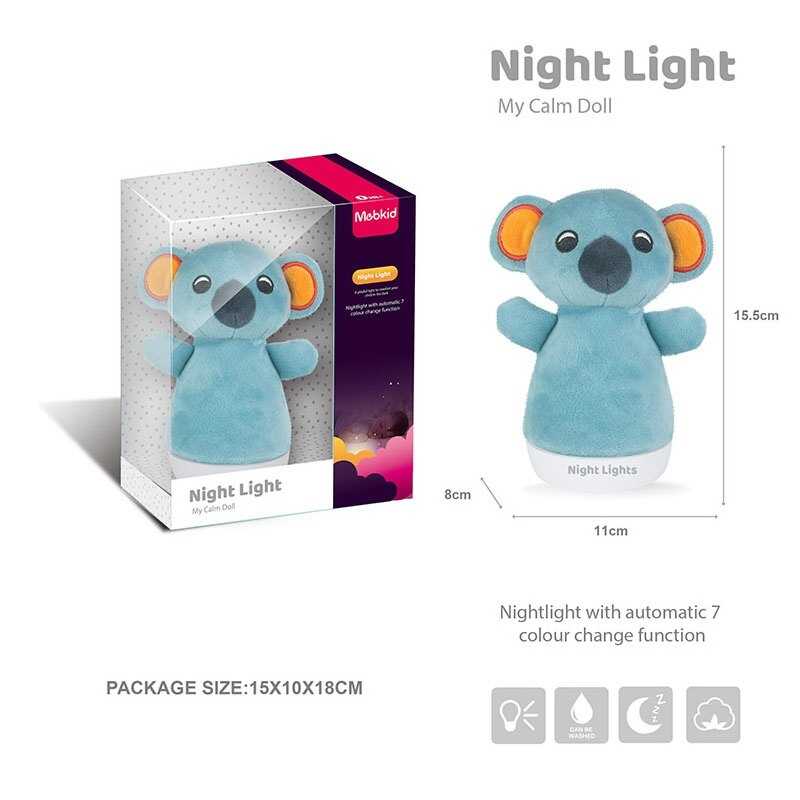 Нічник MBQ 664-8 A (72) “Коала”, підсвічування, висота 16 см, в коробці