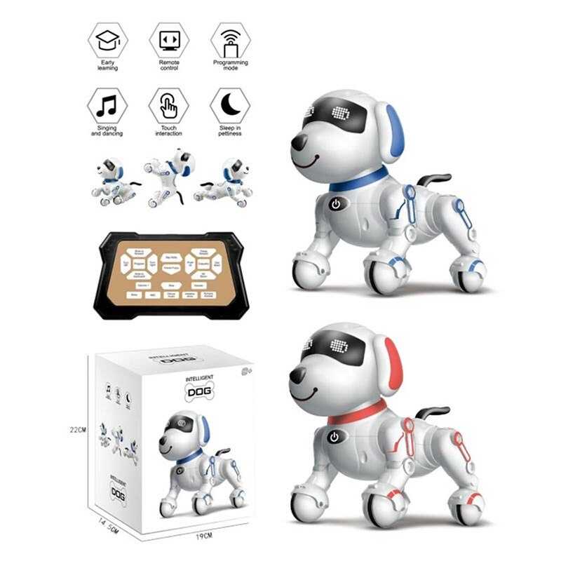Песик на радіокеруванні Y 878 (24) 2 кольори, сенсорна ділянка, танцює, виконує команди, пульт керування, озвучення англійською мовою, розказує казки, співає пісеньки, в коробці