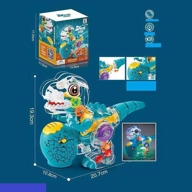 Динозавр YJ 3040 (72/2) звук, підсвічування, колесо вільного ходу, в коробці