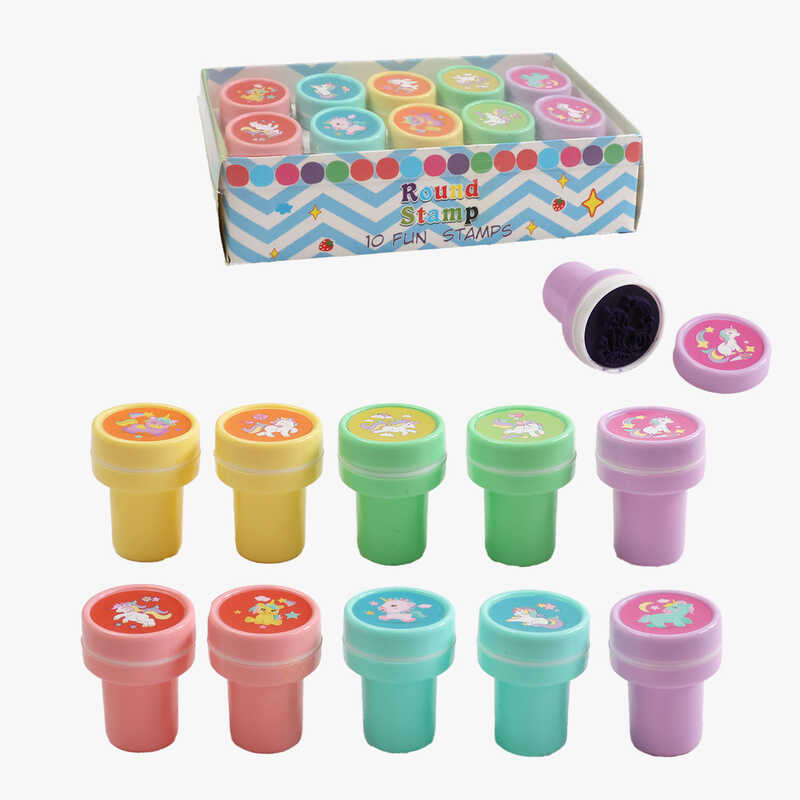 Набір печаток C 71054 (420) "Єдиноріг", розмір: 2.5х3 см, 10 штук в упаковці, в коробці