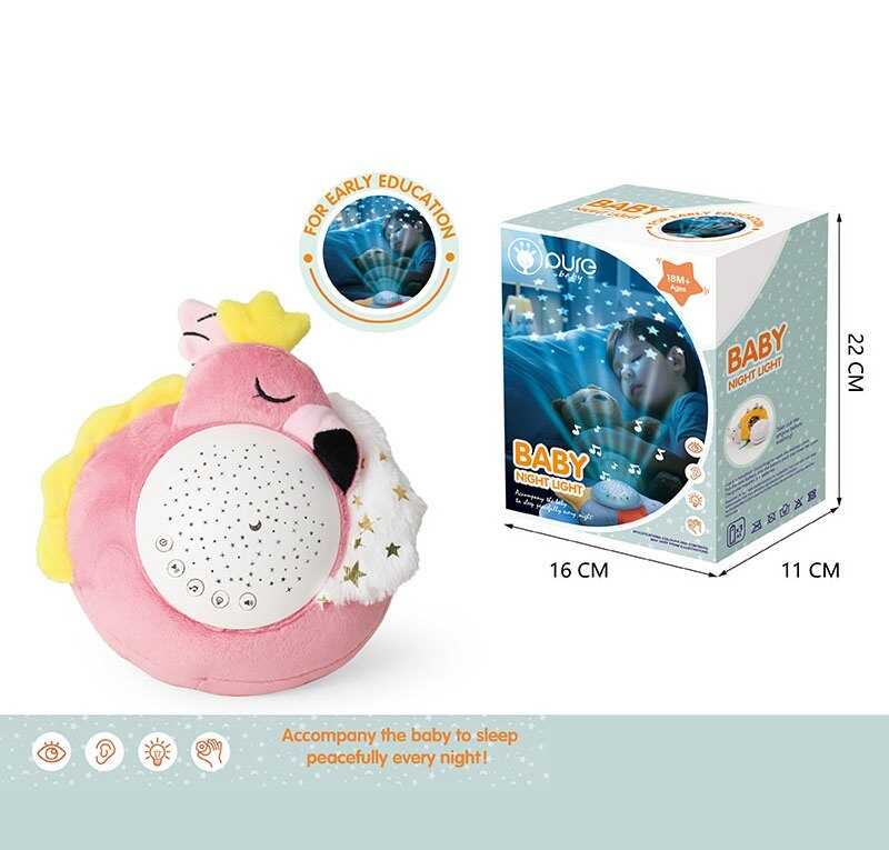 Нічник DF 005 (24/2) підсвічування, мелодії, звуки, проєкція зоряного неба, 2 режима гучності, викрутка, в коробці