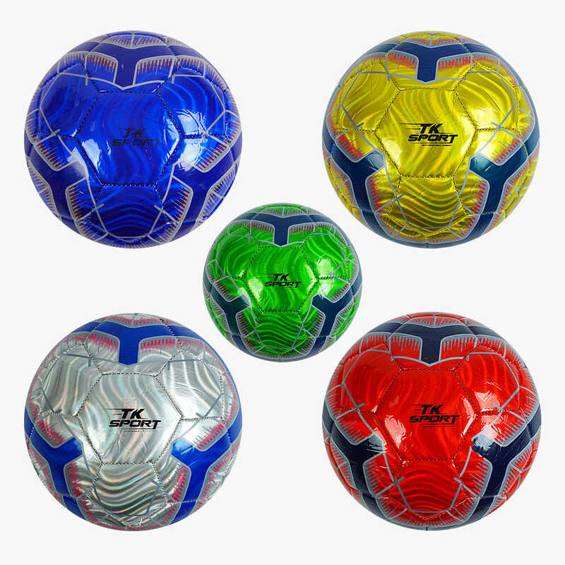 М'яч футбольний C 54969 (80) 5 видів, матеріал PU, вага 320-330 грамів, розмір №5,  ВИДАЄТЬСЯ ТІЛЬКИ МІКС ВИДІВ