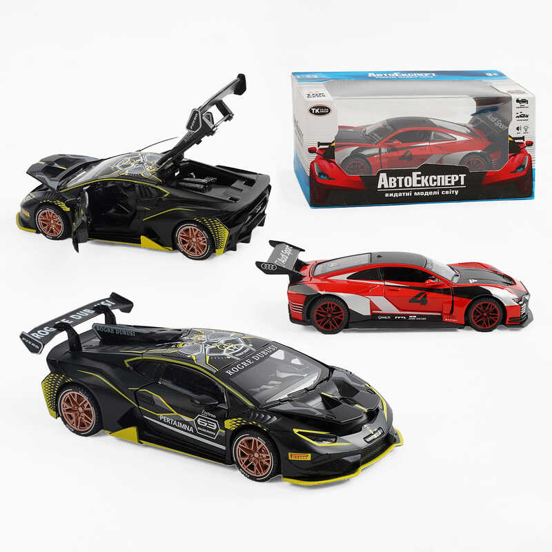 Машинка 20458 (48/2) "Авто Експерт" 2 види, металопластик, 1:32, звук, світло, інерція, відкриваються двері, в коробці