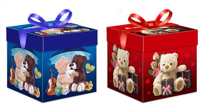 Коробка подарункова C 75684 (300) 2 види, в пакеті