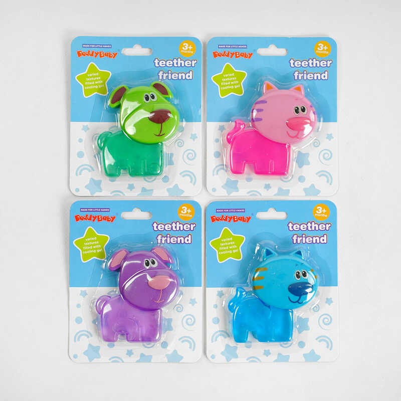 Прорізувач 14444 (144) 4 види, тваринки, охолоджувальний гель, на листі, ВИДАЄТЬСЯ ТІЛЬКИ МІКС ВИДІВ