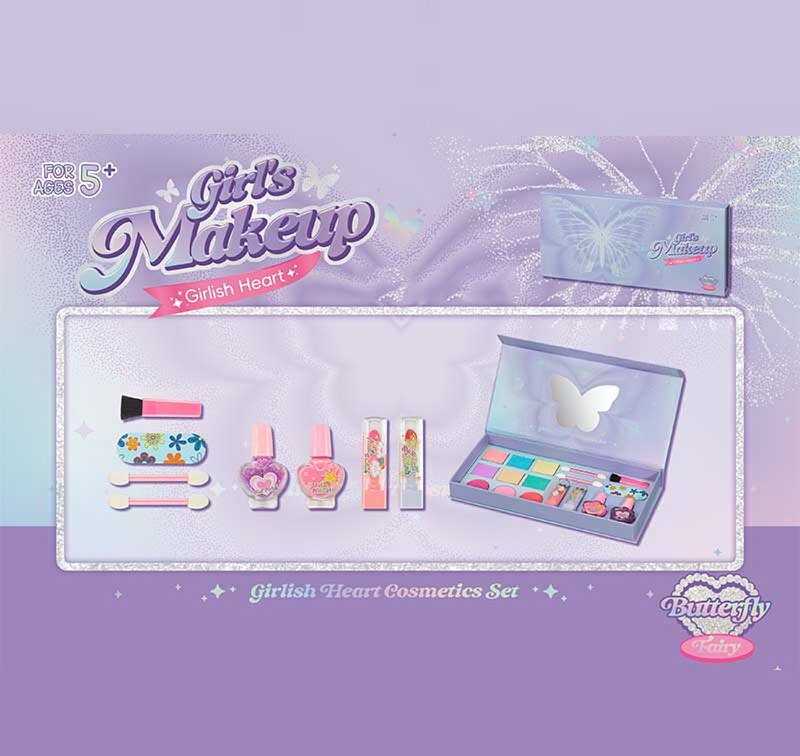 Набір косметики SY 2226 A (60) дзеркало, тіні, аплікатори, 2 лаки, пилочка, 2 блиски, в плівці