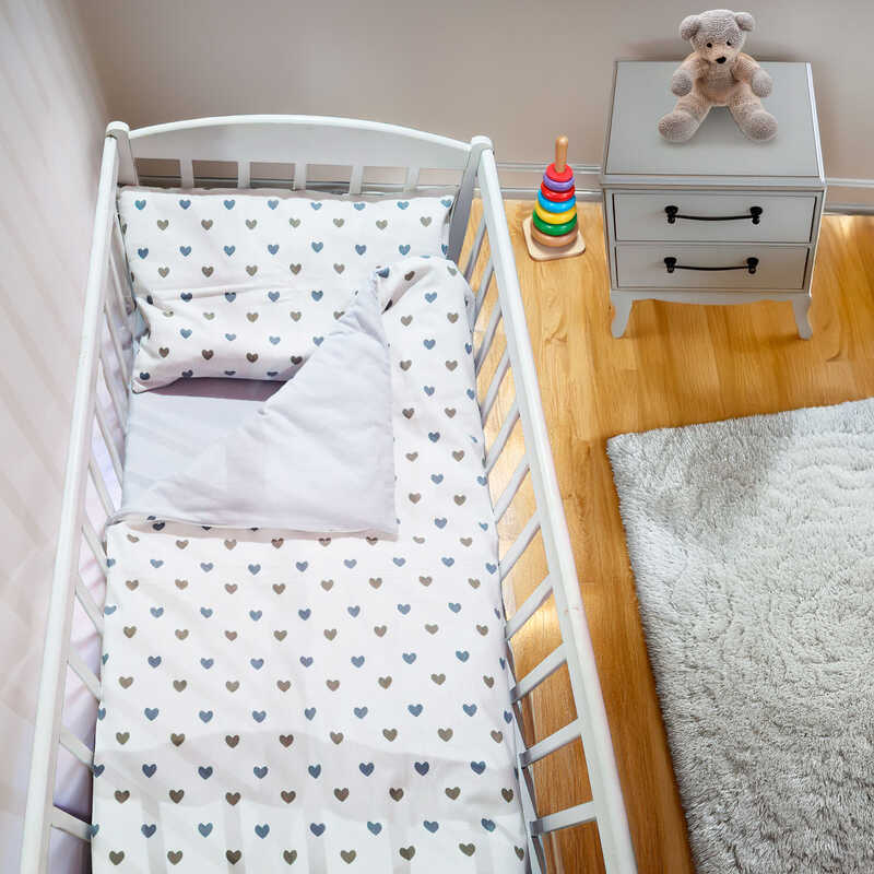 гр Змінний комплект постільної білизни "Серце" 73708 (1) тканина ФЛАНЕЛЬ, розмір 120*60 см "Bimbo"