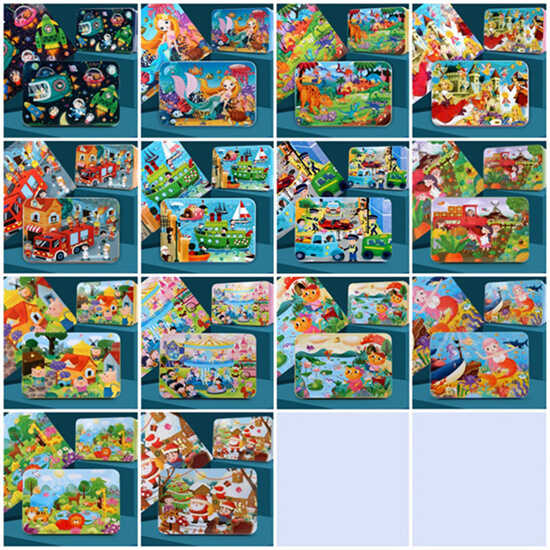 Пазли C 73297 (96) дерев'яні, 100 пронумерованих елементів, в коробці, ВИДАЄТЬСЯ ТІЛЬКИ МІКС ВИДІВ