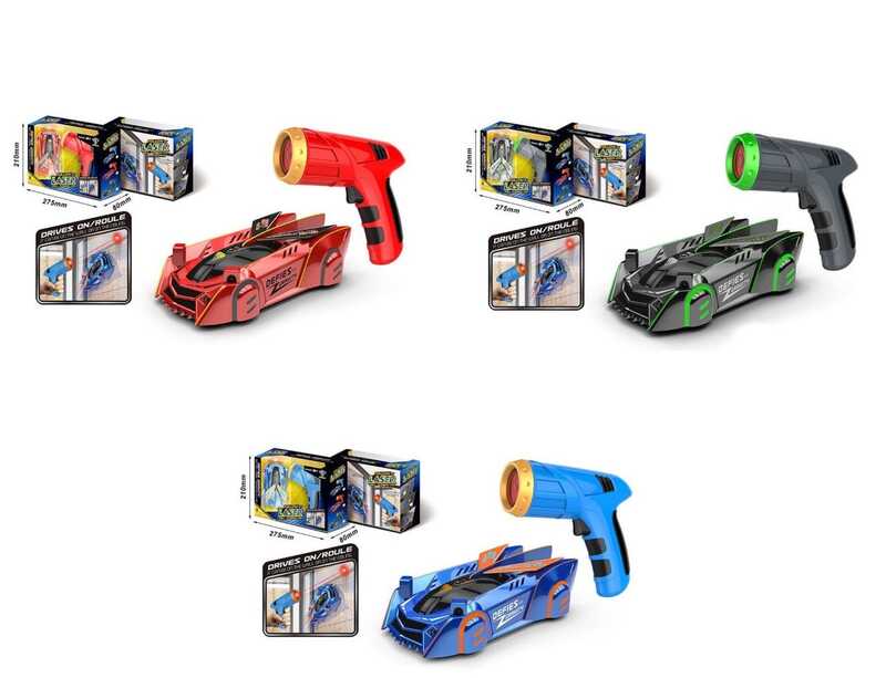 Машина на радіокеруванні R 701 S /702S/703S (36) 3 кольори, антигравітаційна, лазерний пульт, підсвічування фар, 2 режими роботи, в коробці, МІКС