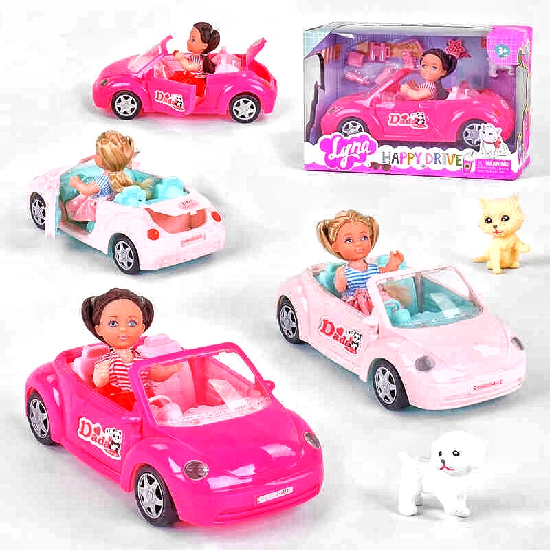Лялька 4610 , 2 види, машина, улюбленець, аксесуари, в коробці