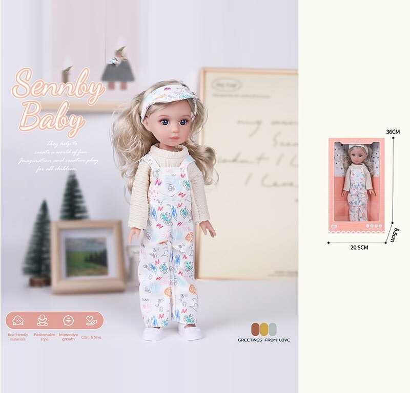 Лялька MN 3312 (48) висота: 34 см, імітація скляних очей, взуття, в коробці