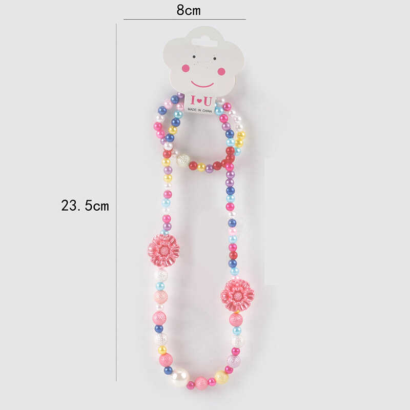 Набір прикрас F 2-18 (1200/2) намисто, браслет, прикраси-квіточки, в пакеті