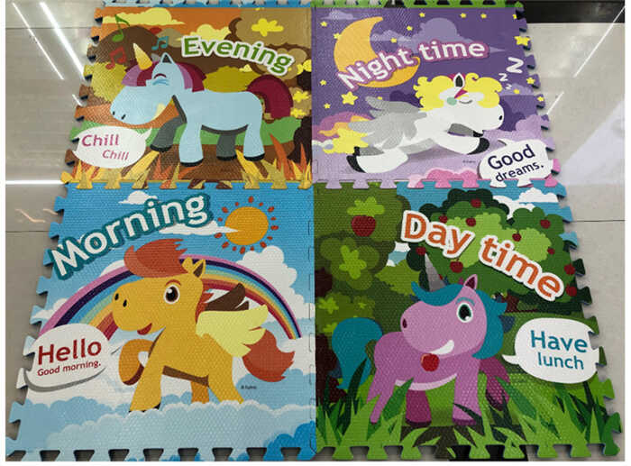 Килимок-пазл C 73897 (12) 4 елементи, 1 елемент 60х60 см, у плівці