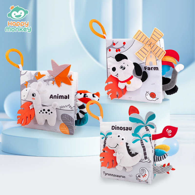 М`яка книжечка C 75345 (90) 3 види, пискавка, шелесткі елементи, слова англійською мовою, гумові елементи, в пакеті, ВИДАЄТЬСЯ ТІЛЬКИ МІКС ВИДІВ