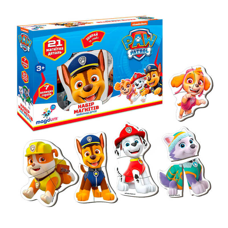 гр Набір магнітів ML 4034-31 "Щенячий патруль. Найкращі друзі" (60) "Magdum"