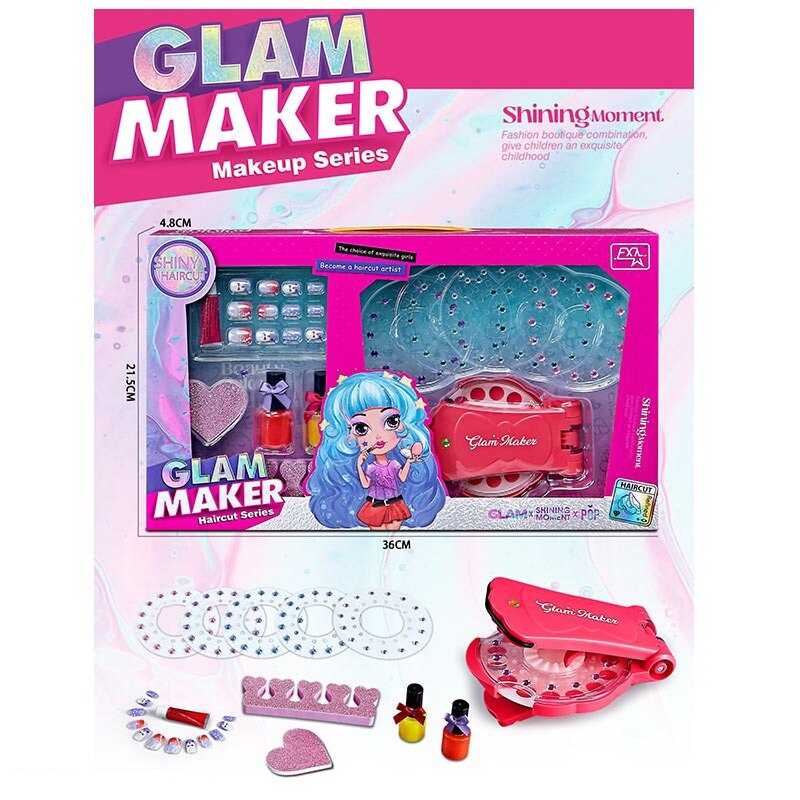 Набір прикрас FX 680-8 (72/2) лак для нігтів, накладні нігті, інструмент для створення зачісок, стрази, пилочка, в коробці