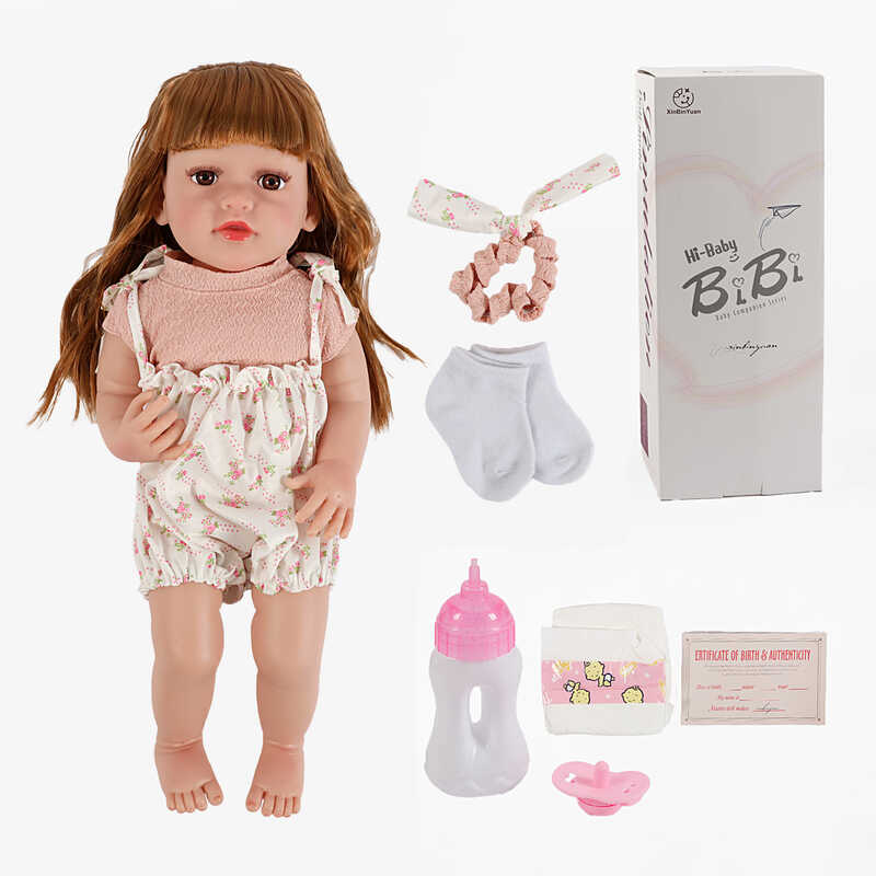 Лялька XBY 5541 (12) висота 52 см, гумова, пляшечка, памперс, соска, в коробці