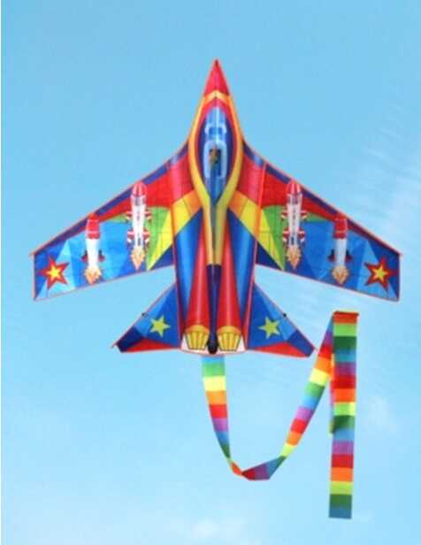 Повітряний змій C 52195 (500) "Літак", 400см (120 см без хвоста)х150см.