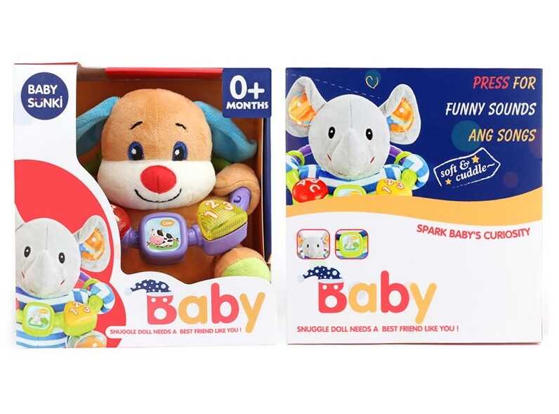 М'яка музична іграшка 811-3 / 811-4 (36) 2 види, світло, звук, в коробці