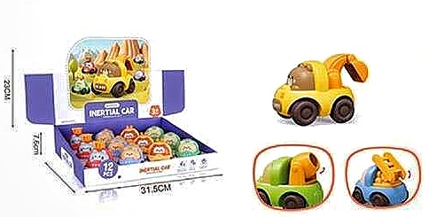 Набір машин TF 603 , ЦІНА ЗА 12 ШТУК , спецтехніка, інерція, в блоці