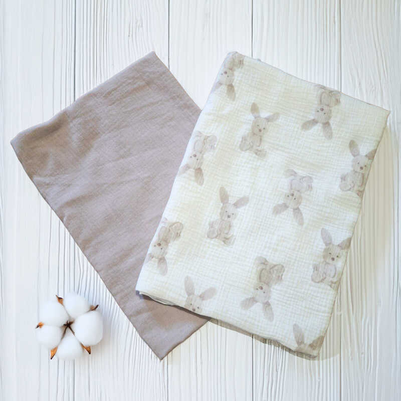 гр Комплект пелюшок 45570  (1) 2шт в комплекті, тканина МУСЛІН, розмір 100*70 см, "Bimbo"