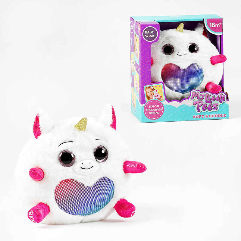 Інтерактивна іграшка 1929-2 (24) "Єдиноріжка", підсвічування, мелодії, повторюшка, м'який, в коробці