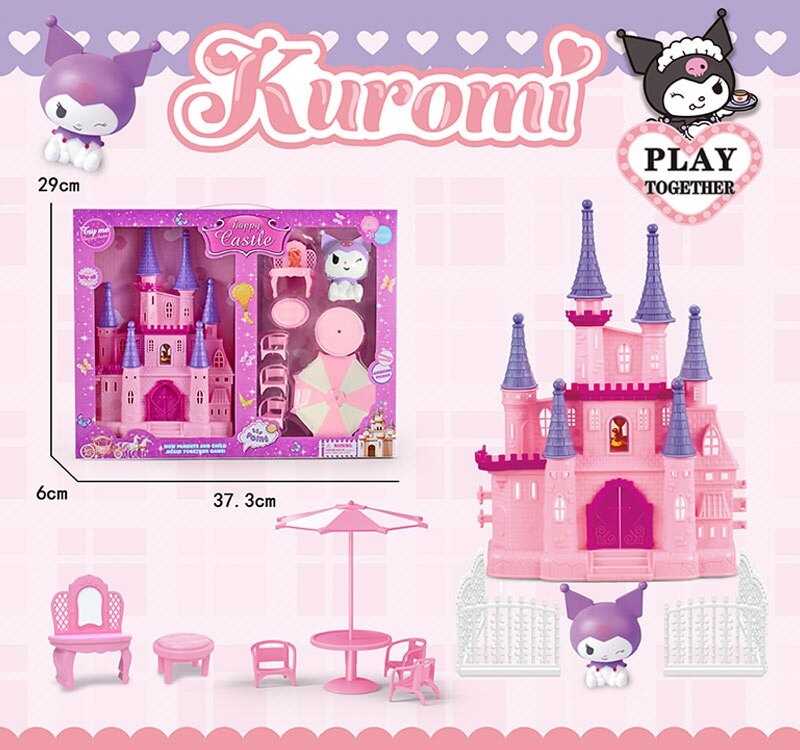 Замок JX 751 KE (48/2) висота 24см, герой, парасолька, 3 стільчики, трюмо, парканчик, в коробці