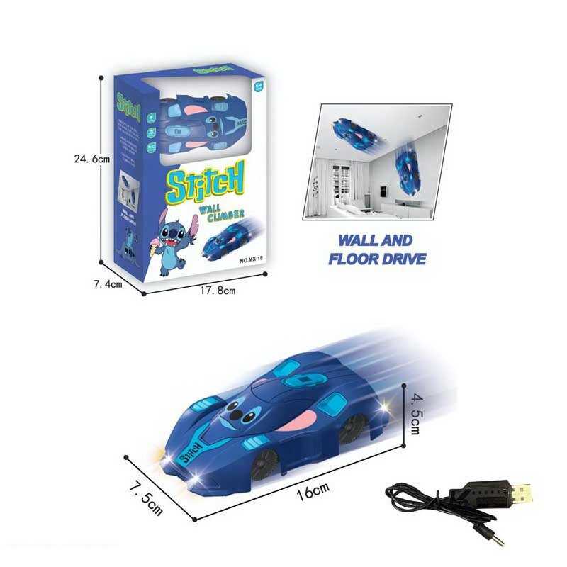 Машина на радіокеруванні MX 18 (48) антигравітаційна, їде по стінах, герой, вбудований акумулятор, розмір - 16х7.5х4.5 см, пульт, USB - кабель,  в коробці