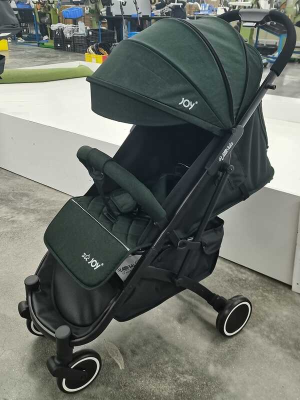 Візок прогулянковий дитячий "JOY" Vittoria 30883 (1) колір ТЕМНО-ЗЕЛЕНИЙ, рама алюмінієва, футкавер, телескопічна ручка