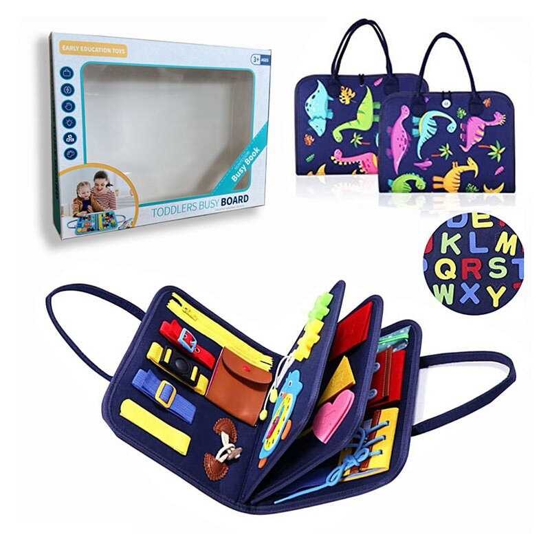 Логічна папка 432-11 A (40) фетр, цифри, англійський алфавіт, геометричні фігури, застібки, ремінці, липучки, пряжки, в коробці