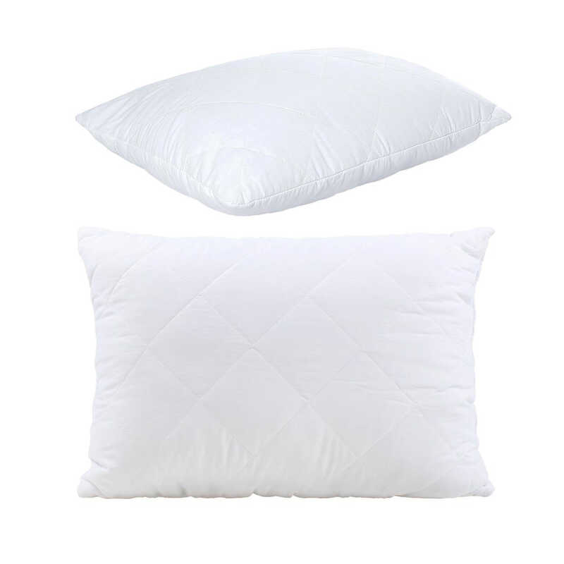 гр Подушка "Сімейна" 3010039 стьоб мікрофібра, силіконізоване волокно, 40*60 см., біла (1) "Homefort"