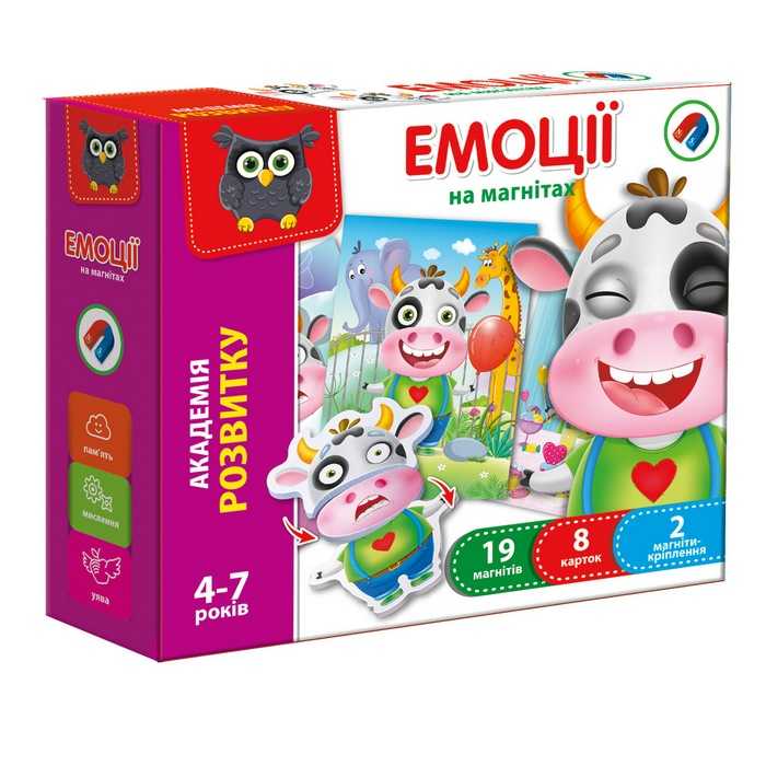 гр Гра настільна магнітна "Емоції" (укр) VT5422-05 (8) "Vladi Toys"
