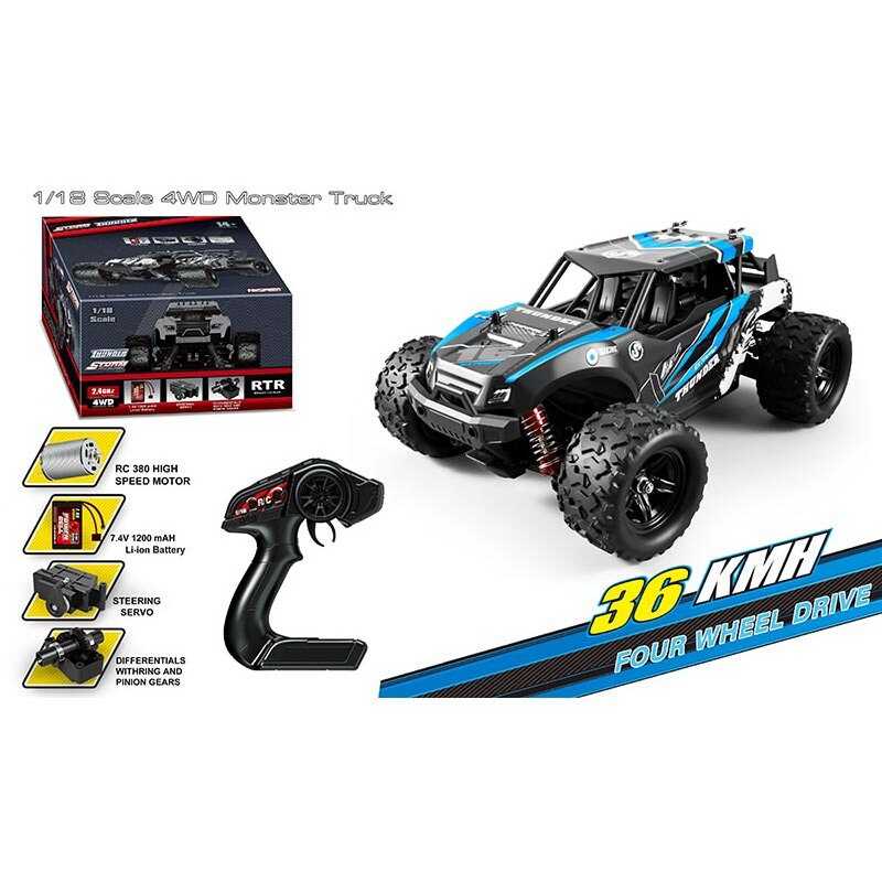 Машина на радіокеруванні HS 18312 (8) акумулятор 7.4 V, USB-кабель, пульт 2.4 G, протиударний корпус, гумові шини, швидкість до 36 км/г, в коробці