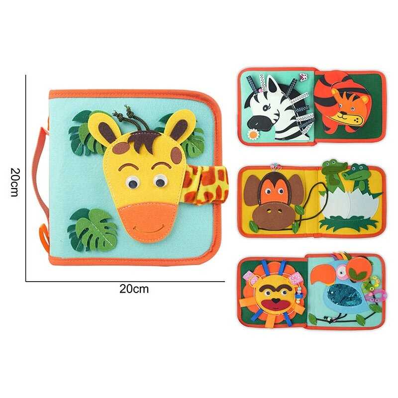 М'яка книжка-бізіборд 25051 (50) фетр, рухомі елементи, пальчикові ігри