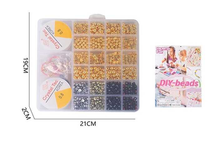 Набір бісеру H 26-13 (120/2) ліска, фурнітура, ножиці, в боксі