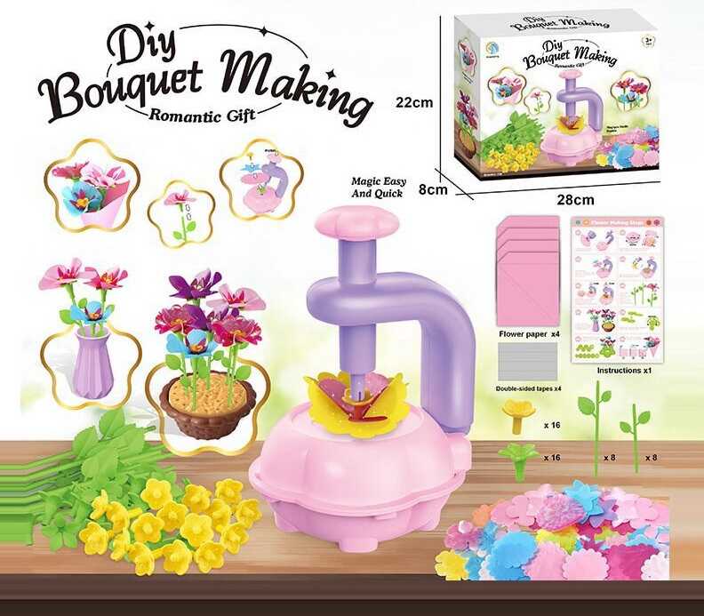 Набір для творчості SY 025 B (48/2) інструмент, ваза, заготовки для квітів, аксесуари, в коробці