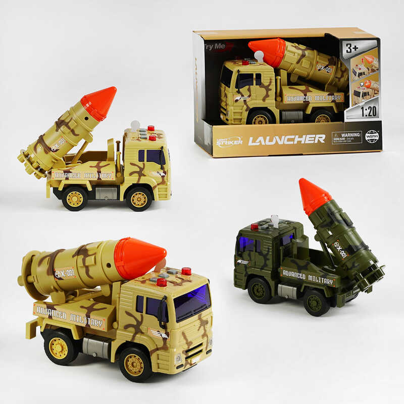 Машина військова WY 440 C /441 C (36) 2 види, масштаб 1:20, звуки, підсвічування, інерція, рухомі елементи, в коробці