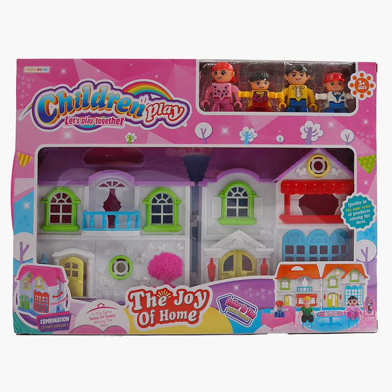 Будиночок 8166-4 A (36/2)  фігурки, стіл та стільчики, розмір будинку 17 х 19.5 см, в коробці