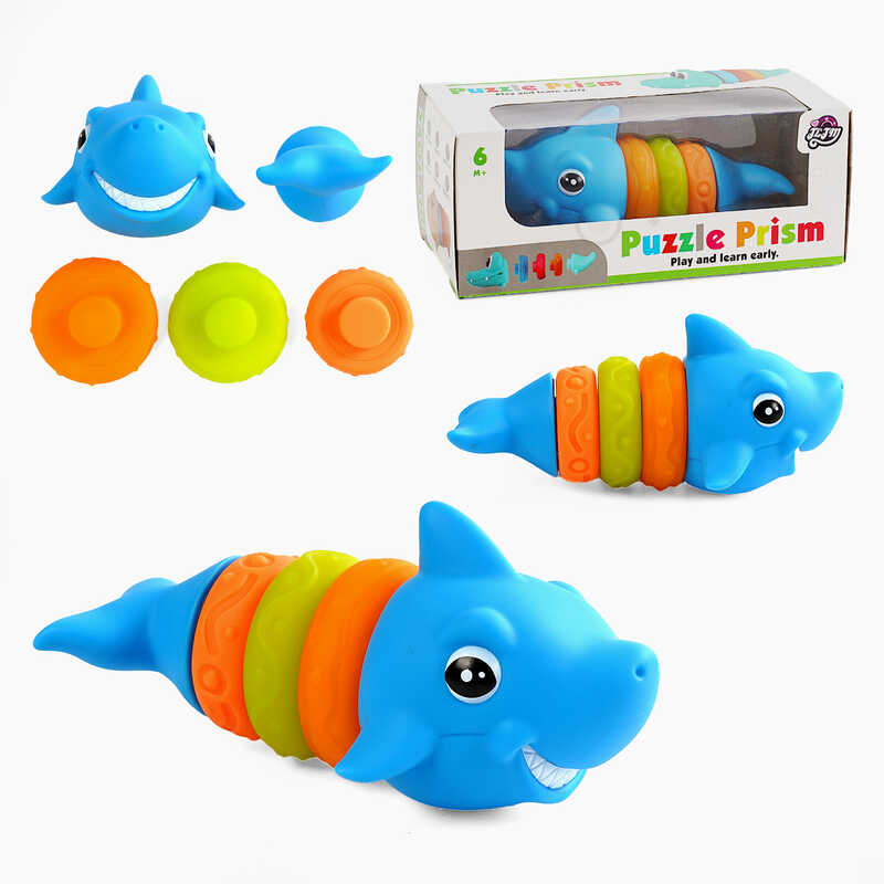 Пірамідка XQ 9934 B (144/2) “Акула”, гумова, 5 елементів, в коробці