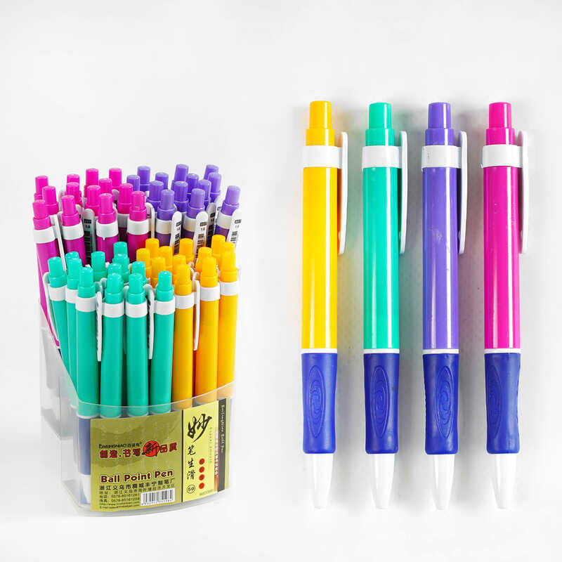 Набір кулькових ручок С 51750 (40) ЦІНА ЗА 50 ШТУК У БЛОЦІ, синя паста, товщина 1.0 мм