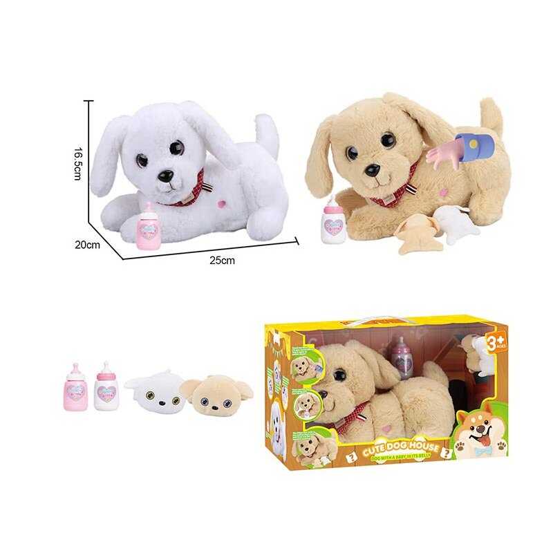 Інтерактивна іграшка 933-140 E (12) 2 кольори, “Собачка”, запис та відтворення звуків, сенсорні та магнітні датчики, двоє цуценят, пляшечка, пісні англ. мовою, окастик, в коробці