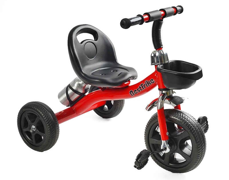 Велосипед 3-х колісний BS-12190 "Best Trike" (1) сталева рама, колеса EVA, переднє d=10’’, заднє d=8’’, кошик, бутилочка, в коробці