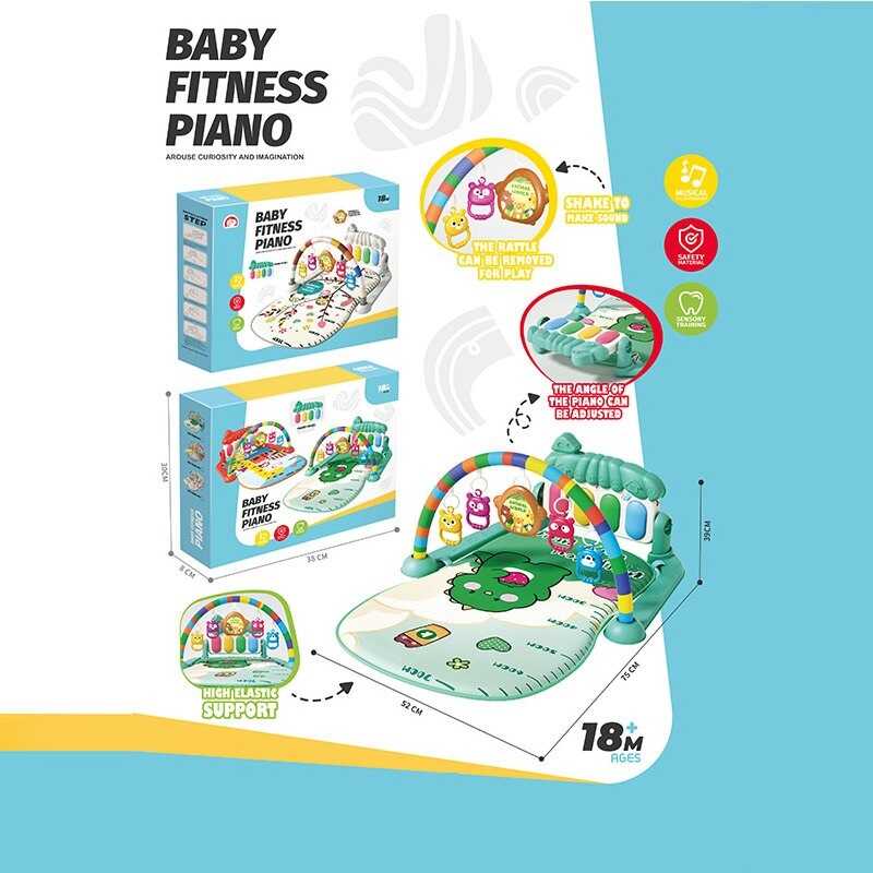 Килимок 1688-64 (30) піаніно, мелодії, підсвічування, 4 брязкальця, в коробці