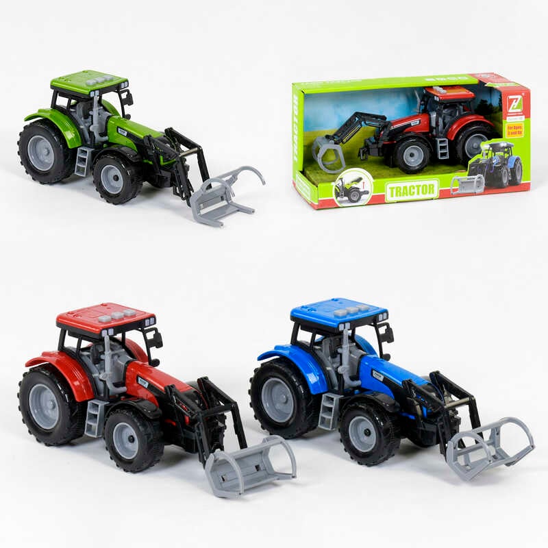 Трактор 550-48 J (48/2) 3 види, світло, звук, інерція, в коробці, ВИДАЄТЬСЯ ТІЛЬКИ МІКС ВИДІВ