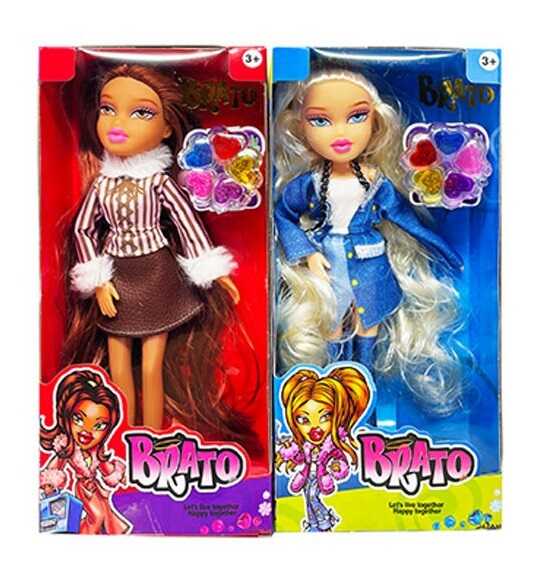 Лялька DK 348 (144/2) 2 види, висота 25.5 см, знімний одяг, шарнірні кінцівки, блиски для губ, в коробці